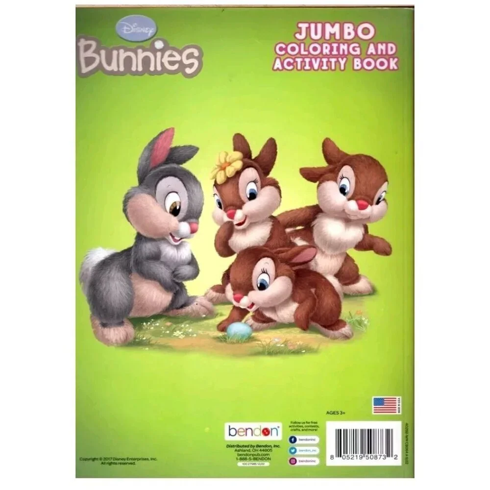 Disney Bunnies Jumbo Coloring Activity Book Hoppy Spring Mazes Puzzles Bendon